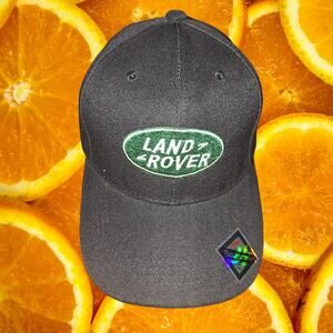 NWOT DF Black Land Rover Hook and Loop Closure Adjustable Baseball Hat Cap